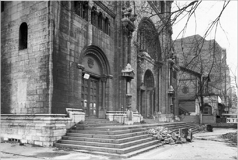The synagogue on Fasanenstrasse in Berlin that was destroyed during the Kristalnacht
